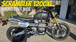 Short Test Ride on a Triumph Scrambler 1200 XE [upl. by Bikales]