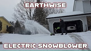 Earthwise Electric Snowblower Overview And Demonstration [upl. by Peyton]