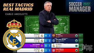 Soccer Manager 2022 Best Tactics Real Madrid Carlo Ancelotti  SM22 [upl. by Edik]