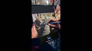 Ganz normale UBahnFahrt in Berlin Nicht mit dem Galaxy Tab S10 Ultra und Skizze zu Bild [upl. by Oiramd]