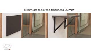 Table Bracket Recessed  Durable and ideal fitting for a fold away table [upl. by Elleined253]