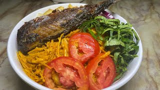 Make African Salad Abacha with me for Dinner [upl. by Oznofla]