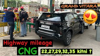 मेरी ज़िंदगी का सबसे best decision रहा ये गाड़ी लेना Grand vitara zeta cng highway mileage test 😍 [upl. by Noskcire664]