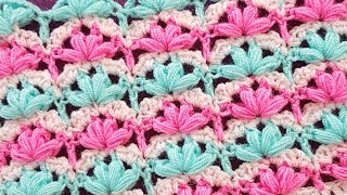 Taç Yaprak Lif  Crochet Flower Blanket [upl. by Joub]