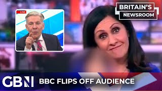 BBC newsreader showed CONTEMPT for licence fee payers with middle finger says Andrew Pierce [upl. by Gaiser]