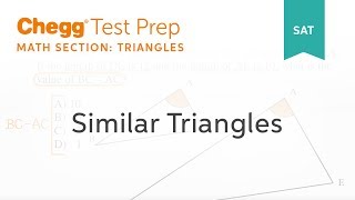 SAT prep  SAT Triangles Similar Triangles  Chegg Test Prep [upl. by Ingamar]