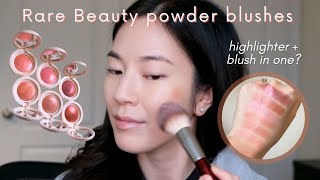 NEW rare beauty powder blush review ✨ comparing all 6 shades [upl. by Neerahs572]