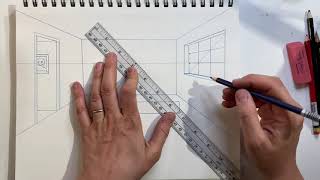 Art Lessons with Rossi OnePoint Perspective Room [upl. by Lorie]