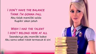 Barbie Princess Charm School  On Top of the World Lyrics video  Terjemahan Indonesia [upl. by Anderer884]