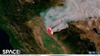 Californias Park Fire grows to an astonishing 239000 acres in timelapse from space [upl. by Conroy]