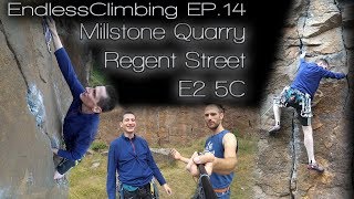 Ep14  Gritstone   Millstone Quarry  Regent Street E2 5c  Crack Climbing [upl. by Alam313]