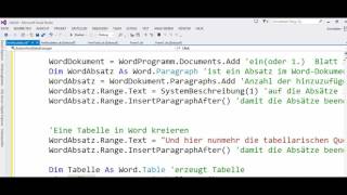 Word Dateien mit VisualBasic programmieren und erstellen [upl. by Adore]