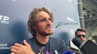 After a loss to Nishikori in Montreal Stefanos Tsitsipas has things to say about his fathercoach [upl. by Tadd8]