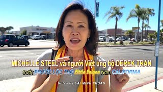 Michelle Steel và người Việt ủng hộ Derek Tran trước Phước Lộc Thọ Little Saigon Nam California [upl. by Airottiv]