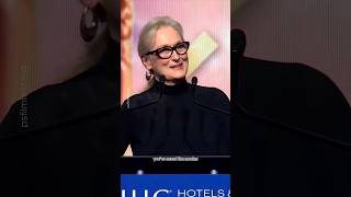 Meryl Streep fangirls over Billie Eilish after her emotional speech ❤️ [upl. by Vedi]