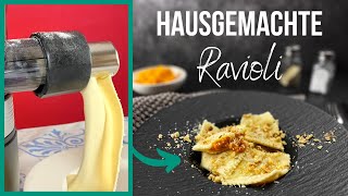 Pastamaker Rezept Ravioli mit Kürbis Rommelsbachers Pastarella [upl. by Lyrrehs]