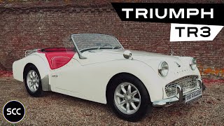 TRIUMPH TR3 1960  Modest test drive  Engine sound  SCC TV [upl. by Eetnuahs]