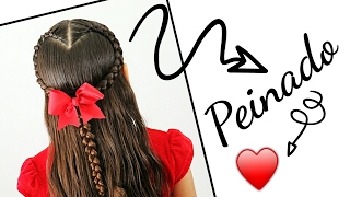 PEINADO TRENZA DE CORAZÓN  IDEAS PARA SAN VALENTIN  SusanaOrtiz [upl. by Radley]