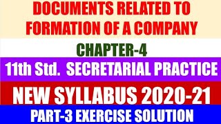 11th Std Secretarial Practice Chapter Exercise Solution Part3COMMERCEACADEMIA [upl. by Onit903]