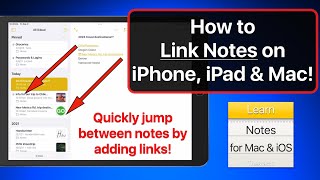 Apple Notes App Lesson Add Links between Notes [upl. by Algar452]