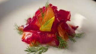 Beetroot Cured Salmon – Bruno Albouze [upl. by Luapnoj]