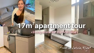 living in 17m2 apartment  apartment tour  living alone for the first time [upl. by Alesram555]