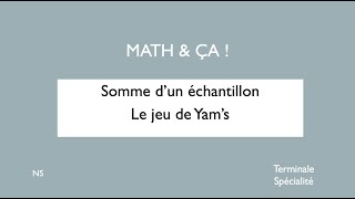 Somme dun échantillon le Yams [upl. by Eanyl]