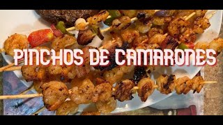 pinchos de camarones  las recetas de katia [upl. by Odlaumor979]