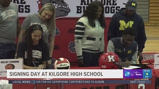 Kilgore High School athletes commit to continuing athletic careers in college [upl. by Stephannie]