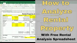 How to Analyze Rental Property  Free Rental Analysis Spreadsheet [upl. by Aicilf]