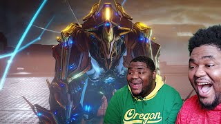 Twins React to Warframe  Grendel Prime amp Gauss Prime Official Trailer Double Feature  REACTION [upl. by Avah639]