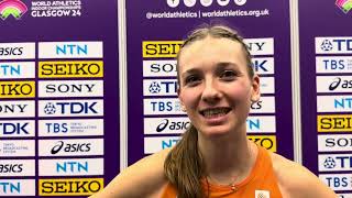 Femke Bol talks after running 4917 world record at 2024 World Indoors [upl. by Aidnac]