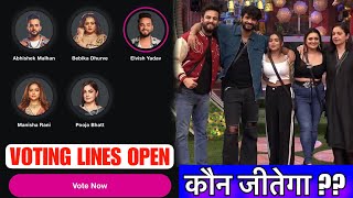 Top 5 finalists of bigg boss ott 2 Fans ke liye shuru hui voting koun jeetega bigg boss ott 2 [upl. by Ameerahs]