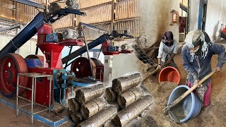 How Biomass Briquettes Are Made In Factory How To Make Biomass Briquettes [upl. by Roswald]