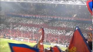 Calcio 28092014 quotDerby GenoaSampdoria 01 quot Tifo e coreografie della Gradinata Nord e Distinti [upl. by Elolcin]