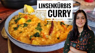 Linsenkürbis Curry  Einfaches indisches Rezept 🙏  Gesund und Lecker [upl. by Swehttam]