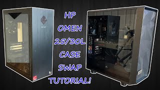 HP Omen 25L  30L Case Swap Tutorial Walkthrough and Results [upl. by Kehsihba]