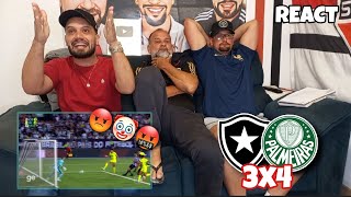 REACT BOTAFOGO 3X4 PALMEIRAS  INACREDITAVEL VIRADA HISTÓRICA [upl. by Leary]