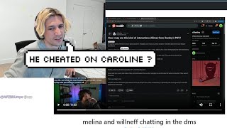 xQc reacts to Willneff Cheating on his Girlfriend with Destinys Ex [upl. by Ramu]