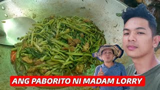 ADOBONG KANGKONG WITH PRITONG ISDA AMING ALMUSAL [upl. by Sall489]