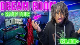 BEST DREAM TEENAGER ROOM TOUR  GAMING SETUP  20000 [upl. by Eniamirt]