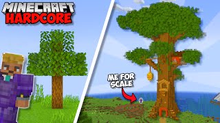 I Built THE ULTIMATE TREE HOUSE in Minecraft Hardcore 96 [upl. by Gnap621]