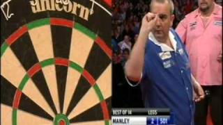 Premier League Darts 2008  Week 4  Peter Manley v Phil Taylor pt 2 [upl. by Hubsher]