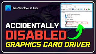 Accidentally Disabled Your GPU Driver Dont Panic Heres How to ReEnable It Easy Process [upl. by Haden]