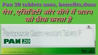 pan 20 tablet uses in hindi  pantoprazole sodium tablets [upl. by Nevarc205]