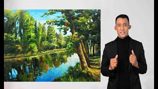 Como pinta facil un gran paisaje  Manolette el Pintor Manolo Romero Solano [upl. by Ytok273]