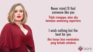 Someone Like You  Adele Lirik Lagu Terjemahan [upl. by Dnomyar]