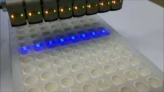 Optical filling level detection in microtiter plates with F 10 Bluelight sensor [upl. by Gadmann]