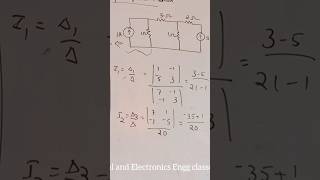 using Cramers rule to find the unknown current in the mesh Analysis by Inspection Method [upl. by Ylecara]