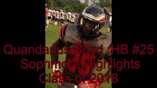 Quandarius Boyd Sophmore Highlights RIP [upl. by Harutek]